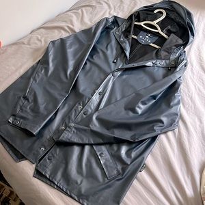 RAINS raincoat navy blue